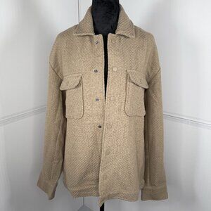 Method Mayfair Taupe 4 Pocket Shacket Overshirt NWT Size S